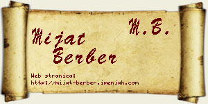 Mijat Berber vizit kartica